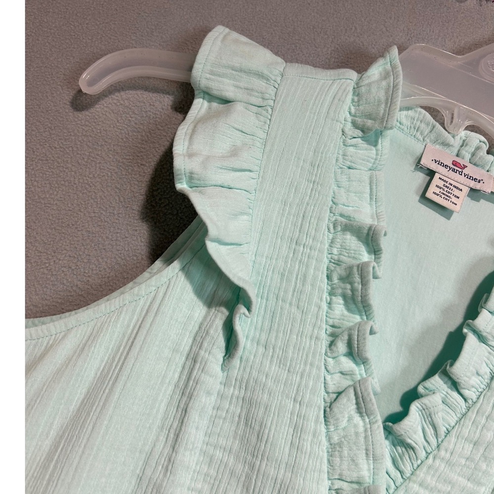Vineyard Vines Mint Green Ruffled Mini Dress - Picture 4 of 9